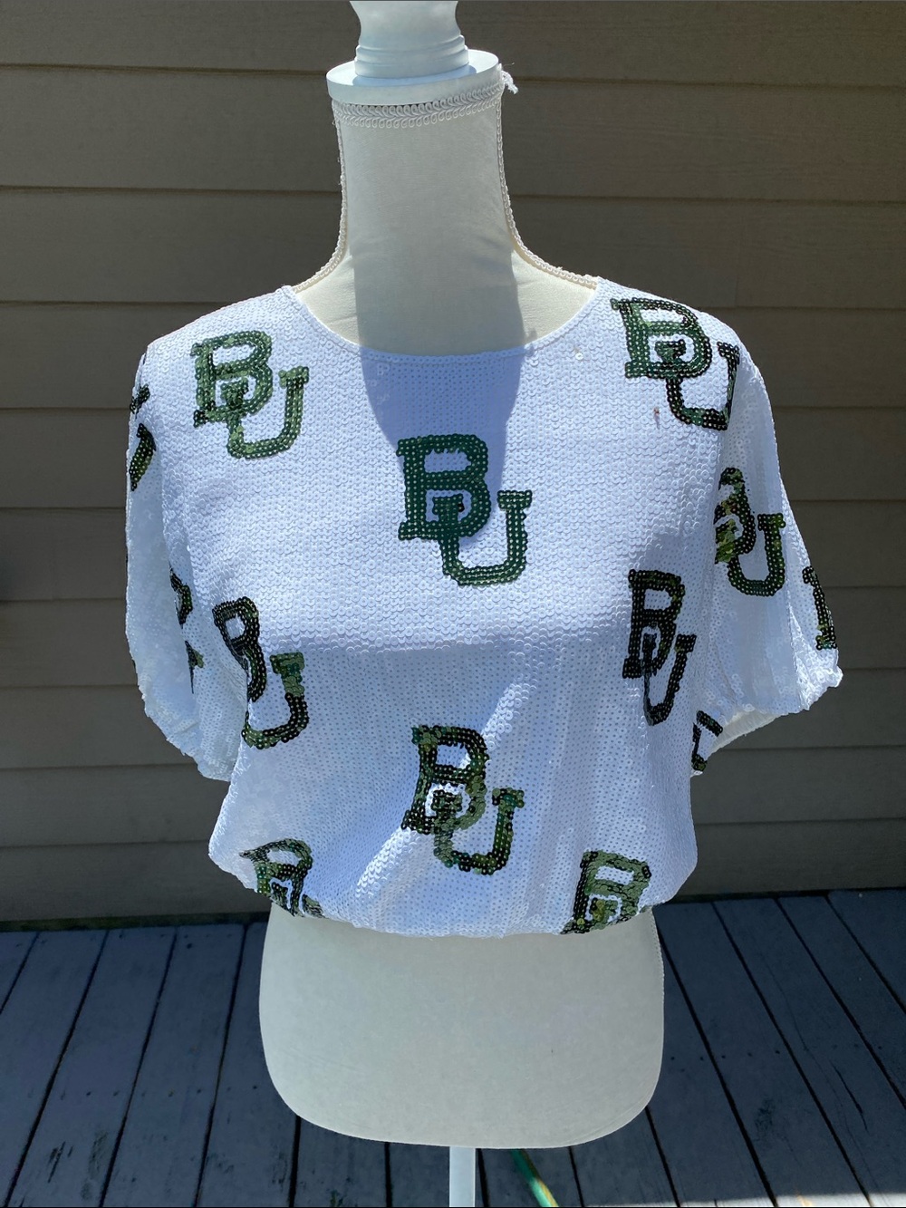 NWT sequin Baylor University top
